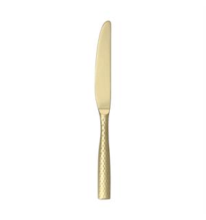 LUCCA FACET GOLD forettskniv L:214mm I hamret rustfritt stål - matt gull 