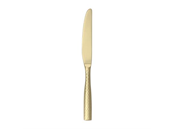 LUCCA FACET GOLD forettskniv L:214mm I hamret rustfritt stål - matt gull