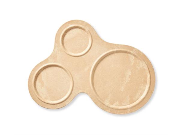 LUUPS fat treroms i trefiber/plast, sand Ø:33x36,5 cm