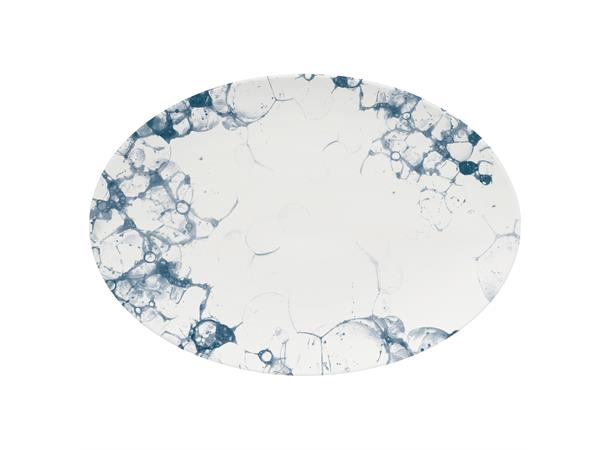 MARITIM tallerken oval 38x27m Dekor: Bubbles