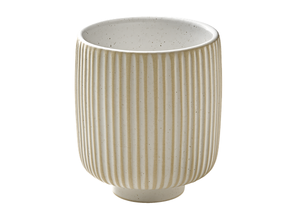 NARA krus u. hank m. relieff 30cl Hvit Steingods - Ø:80mm H:95mm 30cl