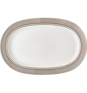Oval tallerken 38x26cm, MOMENTS ACCENT CACAO 
