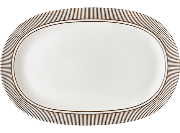 Oval tallerken 38x26cm, MOMENTS ACCENT CACAO