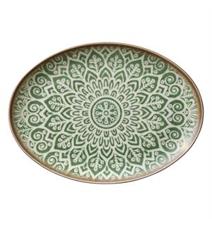 SOULMATE tallerken oval 32x24cm, Jade Vitroporselen 