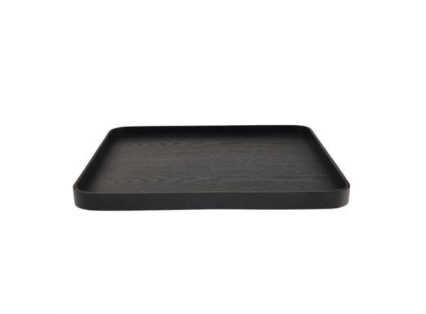 Serveringsbrett i tre/finér 45X45, sort Serveringsfat - Med antislip overflate