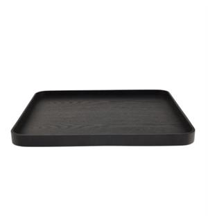 Serveringsbrett i tre/finér 45X45, sort Serveringsfat - Med antislip overflate 