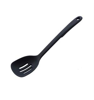 Serveringsskje silikon 305x65x55mm PERFORERT Sort 