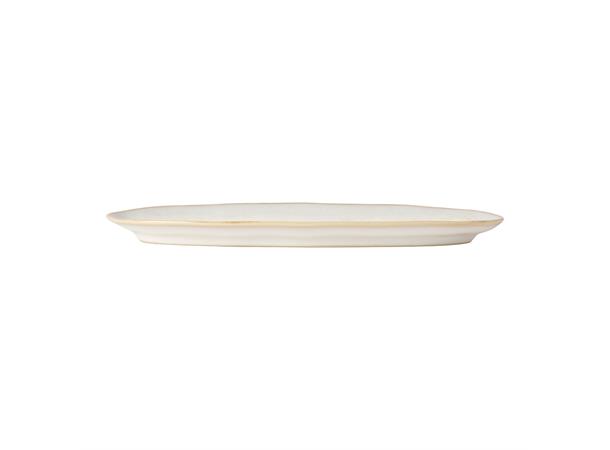 Tallerken oval L:160x12cm, sand, BRISA L:160mm B:120mm H:24mm - Stengods