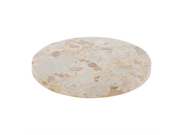 Tallerken/platå marmor sand Ø:22cm - Kolleksjon Spotlight