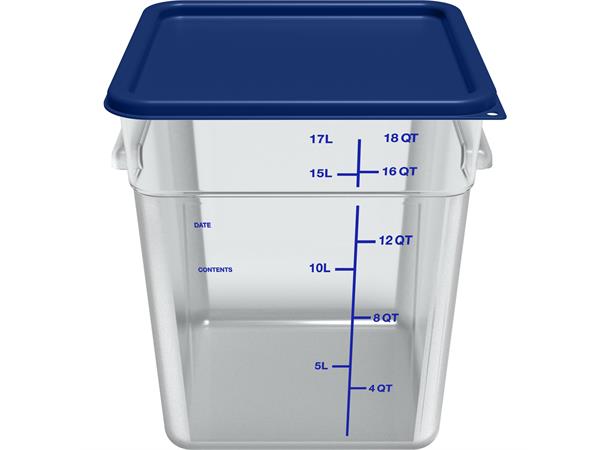 Beholder i plast 19,4ltr. 28x28x32cm Super til oppbevaring av næringsmiddel