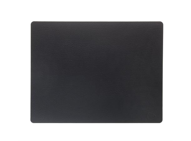Bordbrikke BULL Square L 35x45cm Black 80% lær/20% naturlig gummi