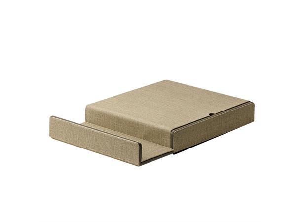 CLARK velkomstbrett Nespresso m/skuff 335x510x70 lys brun PU skinn m/struktur