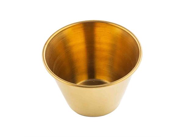 Dipskål rustfritt stål 12cl,PVD GULL Ø:75mm / H:50mm