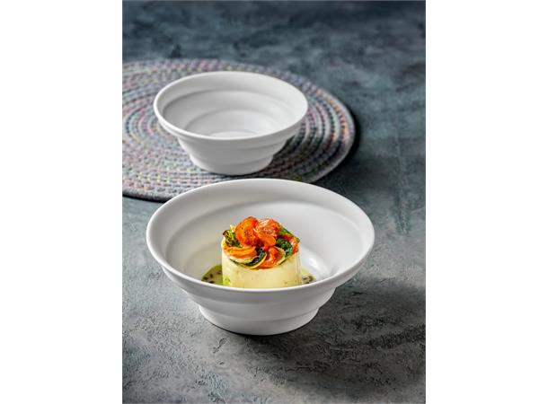 Dyp skål matt glasur, Ø:18cm/82cl, hvit CANVAS
