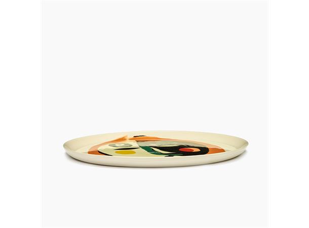 FEAST fat Ø:350/H:20mm Dekor: Face White Black