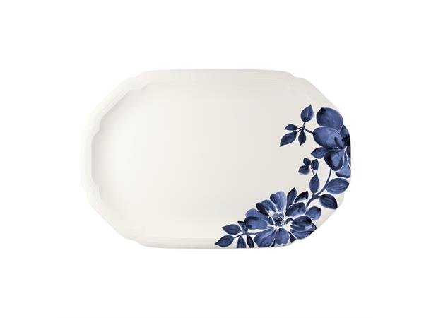 FLORAL CHARM tallerken oval 33x22cm Blå - Noble China