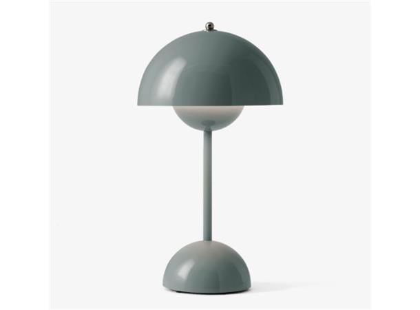 Flowerpot VP9 Bordlampe LED, Stone Blue Portabel lampe m magnetisk USB lader