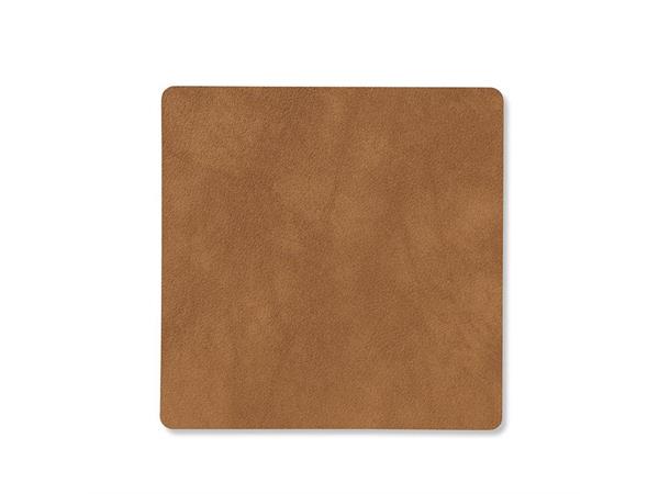 Glassunderlag/Coaster skinn 10x10cm Natu Nature - 80% resirkulert skinn