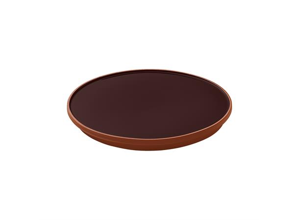 JARDIM flat tallerken Ø:210mm, brun Terrakotta med glassert innerflate