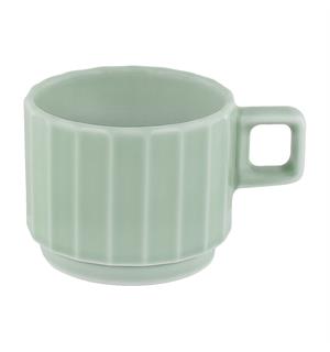 Kopp stablebar 20cl EDGE, Sea Ø:78/H:61mm - Høybrent porselen - Farget 