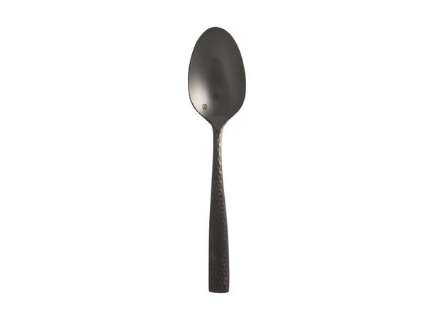 LUCCA FACET BLACK forettsskje L:184mm I hamret rustfritt stål - matt sort