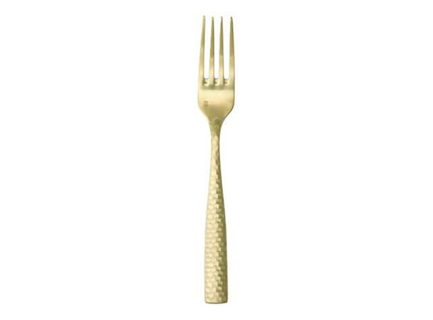 LUCCA FACET GOLD forettsgaffel L:183mm I hamret rustfritt stål - matt gull