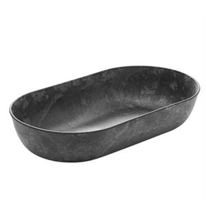 LUUPS ovalt fat i trefiber/plast, sort L:35x19cm/H:7cm - Egnet til buffet 