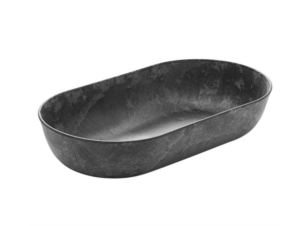 LUUPS ovalt fat i trefiber/plast, sort L:35x19cm/H:7cm - Egnet til buffet