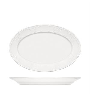 MOZART tallerken oval 28x19cm Med relieff på fanen 