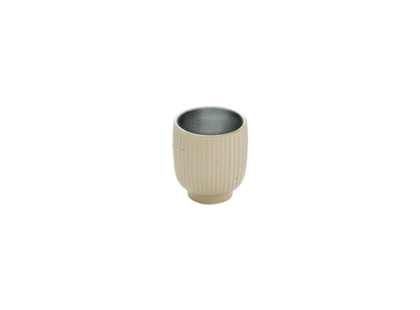 NARA kopp u. hank m. relieff 10cl Grå Steingods - Ø:70mm H:66mm 10cl