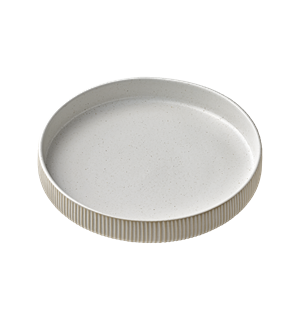 NARA tallerken høy m. relf. Ø:240mm Hvit Steingods - Ø:240mm H:42mm 1,3ltr 