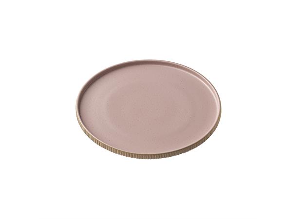 NARA tallerken m. relieff Ø:210mm Rosé Steingods - Ø:210mm H:25mm