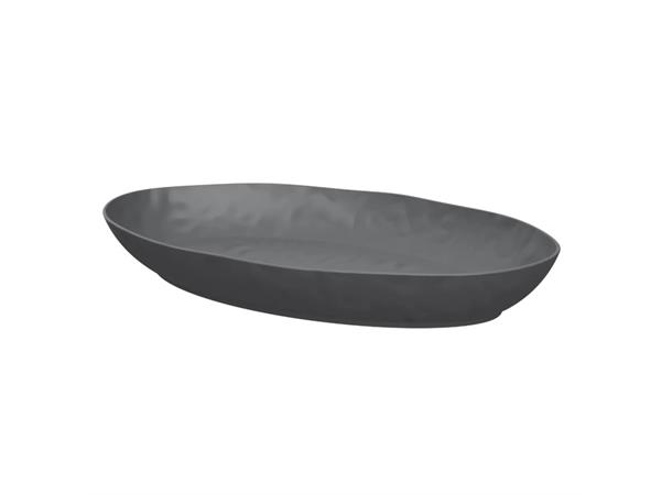 PIGMENT oval bolle i melamin GRÅ L:530mm B:325mm H:70mm 5,0ltr