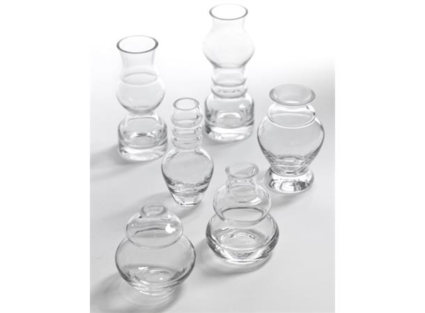 Serax glassvaser assortert H:7-12cm 6 ulike fasonger