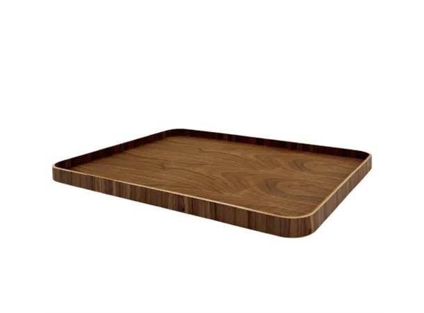 Serveringsbrett i tre/finér 60x46, valnø Serveringsfat - Med antislip overflate