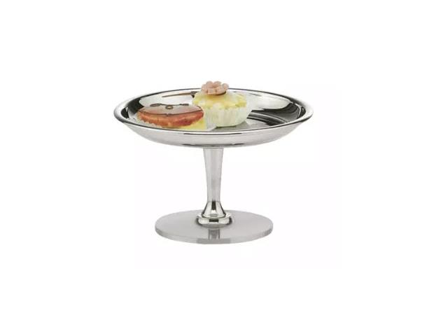 Stettefat rustfritt Ø:16cm/H:9cm Elegant lite kakefat