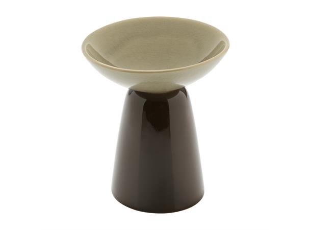 TAVOLINI fat på stett Ø:120mm H:127mm Brun og beige stengods