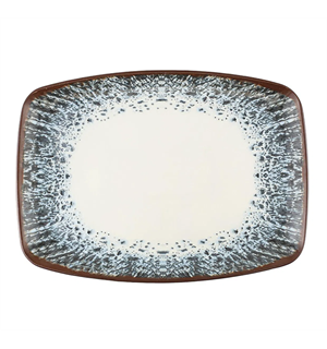 Tallerken rekt. 32x23cm RE-GEN, Ontario Resirkulert porselen 