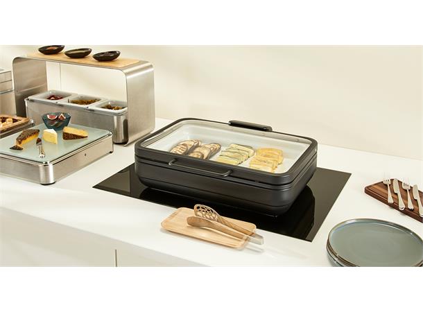 WMF Hot&Fresh Chafing Dish BASIC1/1 Sort Med vippelokk i glass m/demping