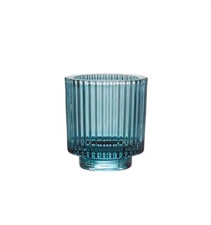 WMF telysholder i glass Ø:75/H:80mm BLÅ 