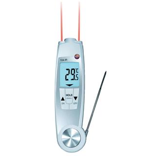 TESTO 104-IR Innstikk og infrarød måling Måler kjerne- og overflatetemperatur 