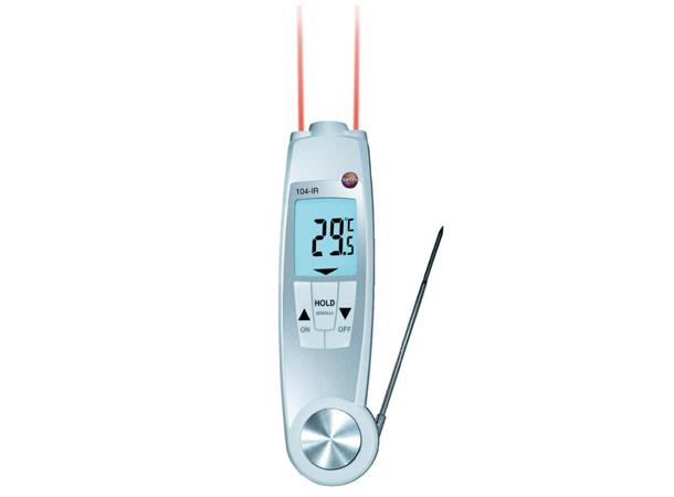 TESTO 104-IR Innstikk og infrarød måling Måler kjerne- og overflatetemperatur