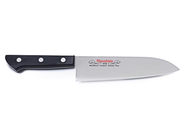 MASAHIRO MV Santoku kokkekniv 17,5cm Japansk håndsmidd kniv!