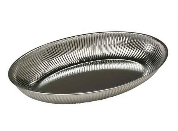 Brødkurv oval 31x21,5cm Rustfritt stål