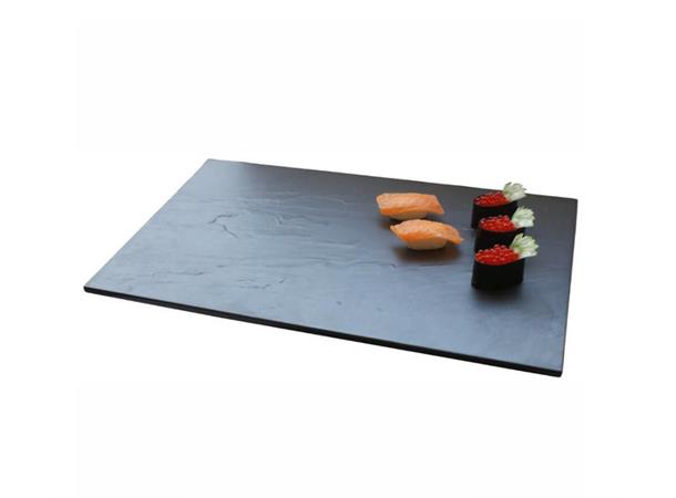 Serveringsplanke "SKIFER" GN1/2 Ser ut som skifer - laget i sort melamin