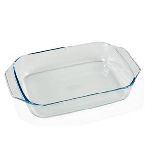 Ildfast fat i glass 390x280x70mm 4ltr Tåler fra -40 til +300gr C 