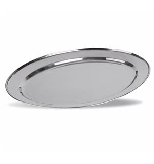 Serveringsfat ovalt rustfritt 450x295mm Høyglanspolert finish 