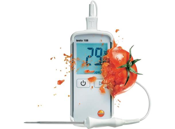 TESTO 108 Temperaturmåler, vanntett Én temperaturføler inkludert -50/+300C