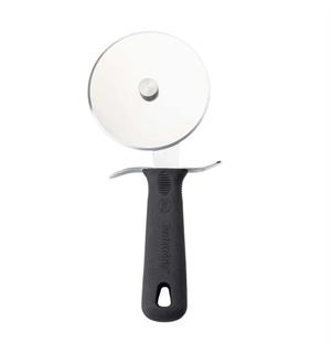 Pizzahjul i rustfritt stål Ø:100mm, sort Med sort håndtak firmgrip - Lengde 235mm 